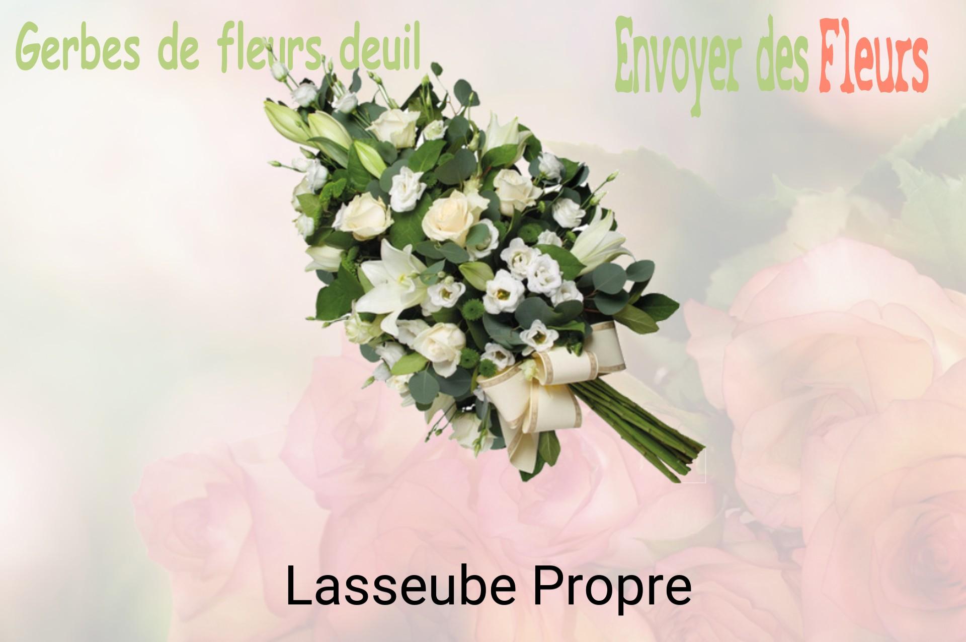 Gerbe de fleurs de deuil livrée à Lasseube-Propre